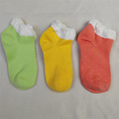 春夏薄款 女袜彩色小码 女生短袜吸汗透气纯棉船袜松口不嘞腿袜子女