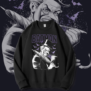 DC美剧哥谭周边小丑杰罗姆企鹅人卫衣男秋季宽松圆领Penguin外套