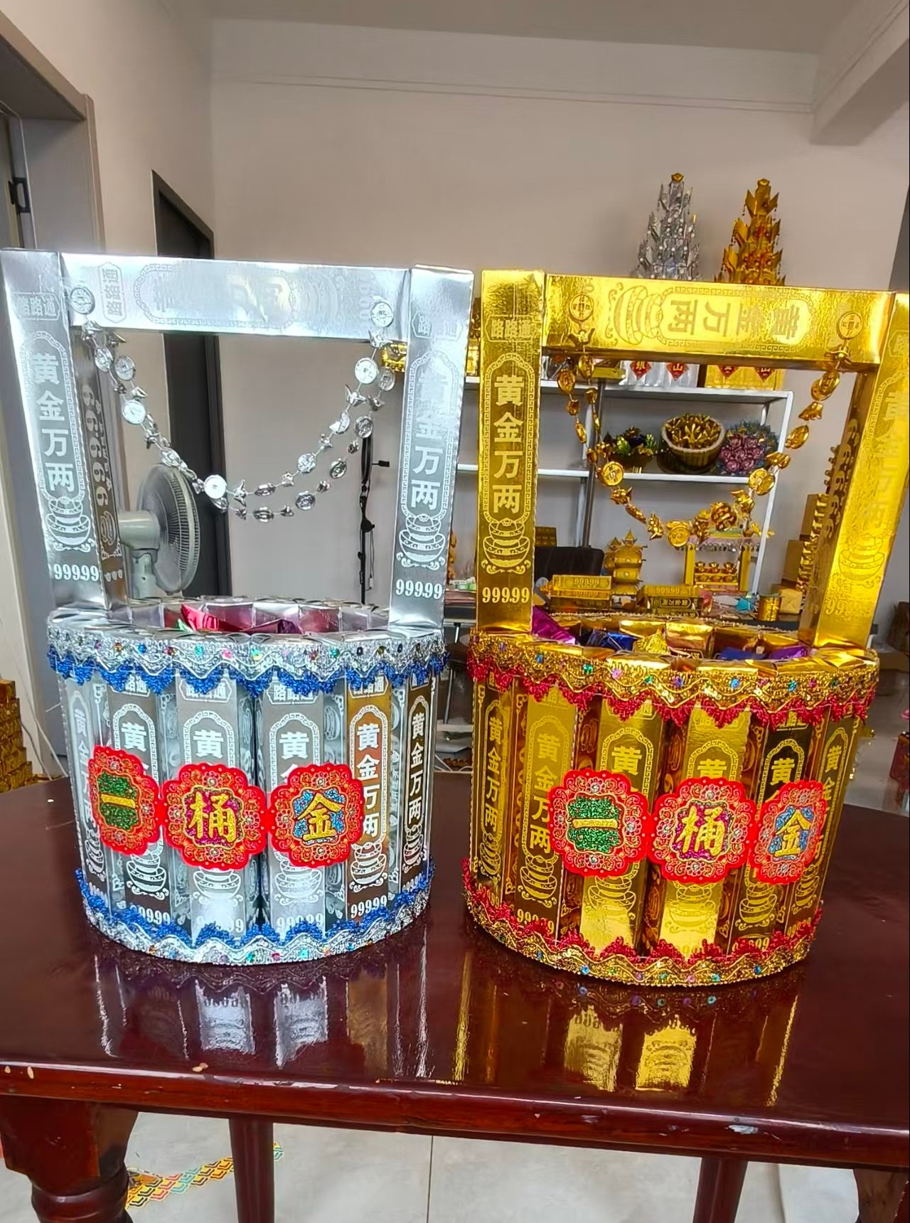 金条一桶金手工半成品材料包送教程五七周年祈福七月十五中元节