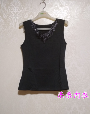 花边加绒加厚美体塑身保暖背心