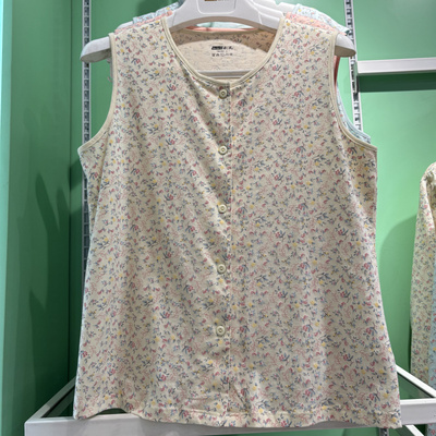 新1系纯棉无袖宽肩加大碎花背心