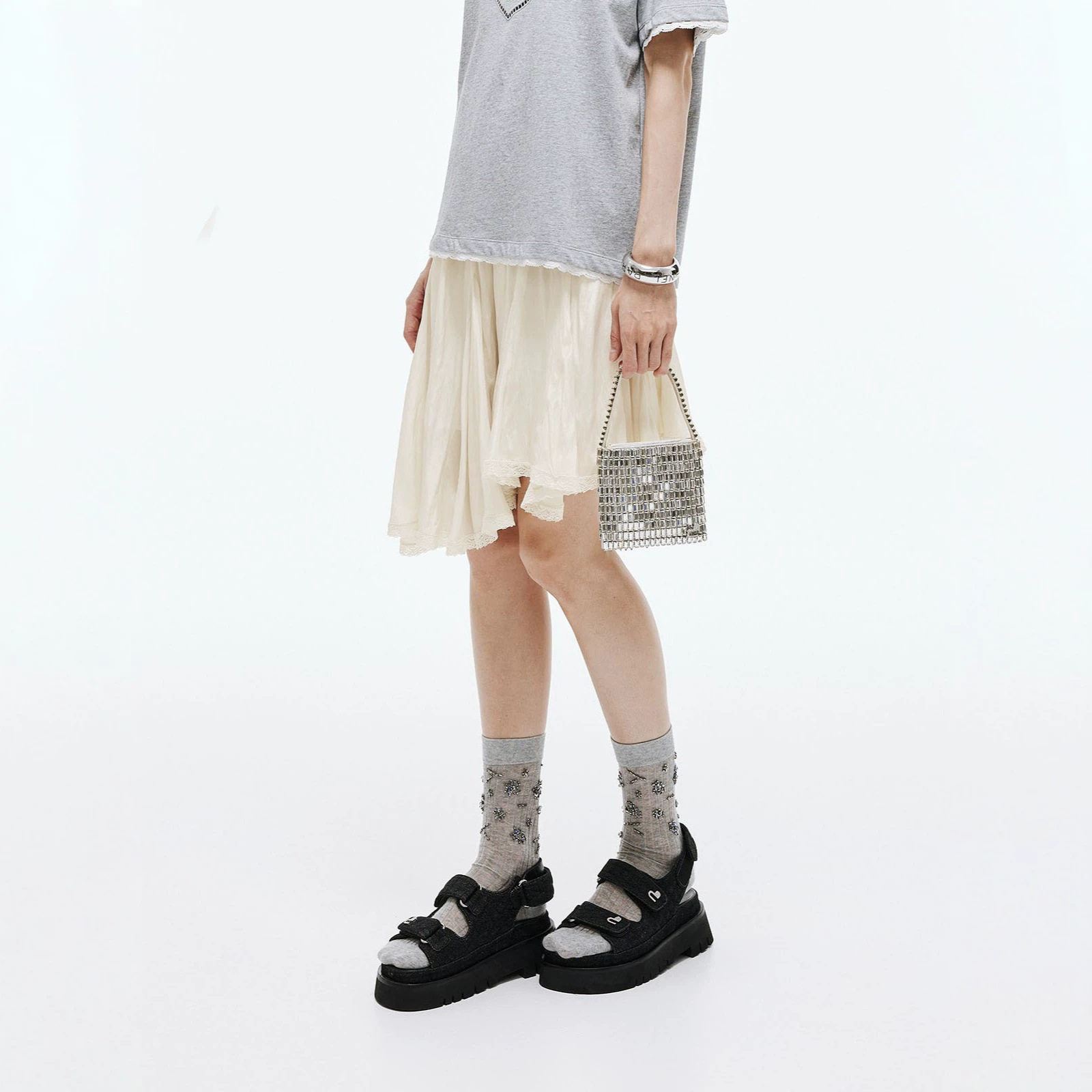 【刘浩纯同款】SD家半身裙2026夏新款少女风不规则短裙子女软糯