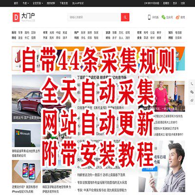 WordPress大门户主题源码文章自动采集行业新闻门户资讯网站模板
