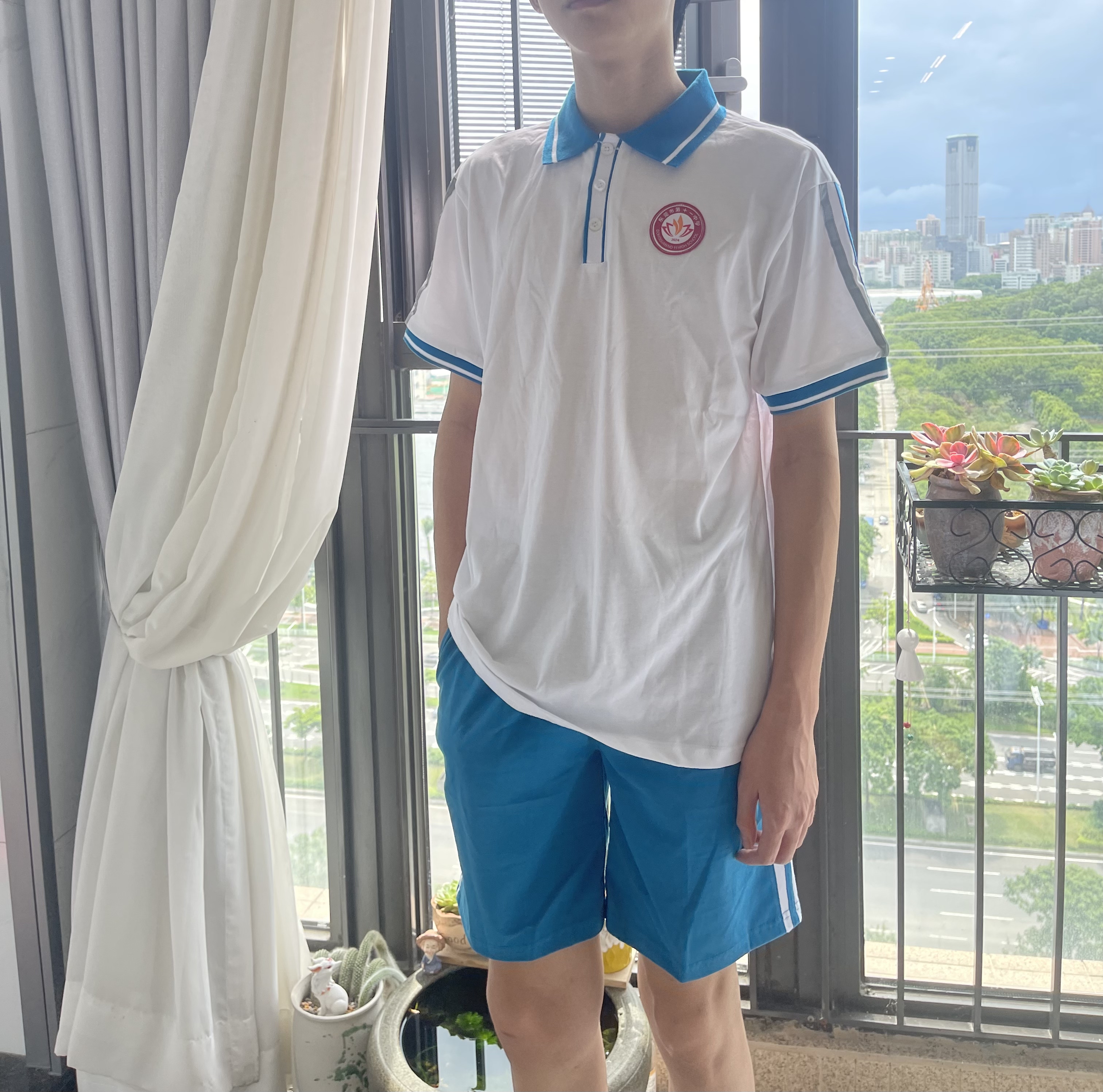 东莞市第十一中学第一高级中学高二高三新款校服纯棉运动校服