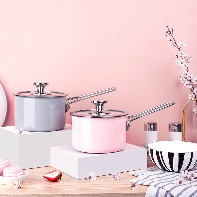 进口不锈钢燃气灶电磁炉单柄奶锅