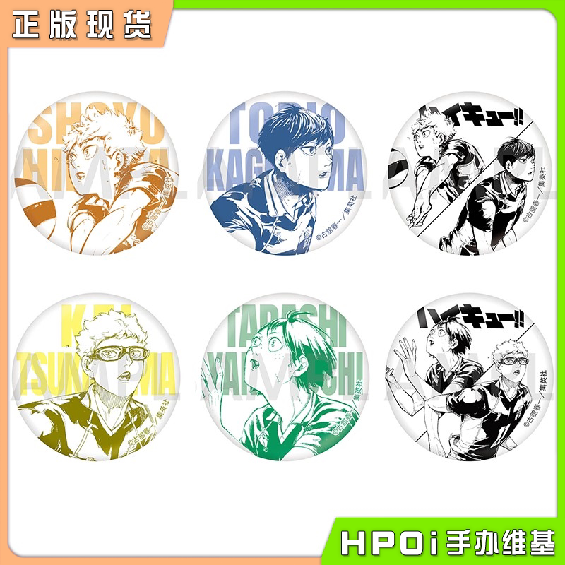 JCS 排球少年 仙台观光特使 纪念吧唧徽章 周边