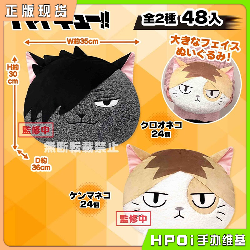 SK JAPAN 排球少年 孤爪 黑尾 BIG动物毛绒玩偶