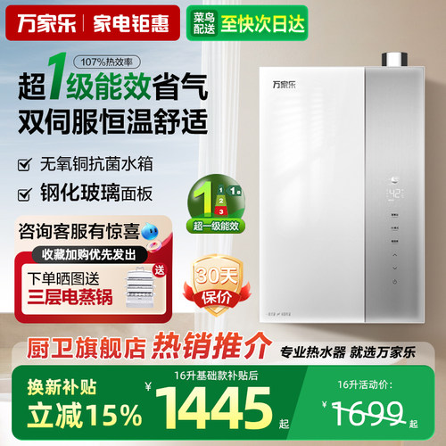 万家乐一级能效燃气热水器U5R1