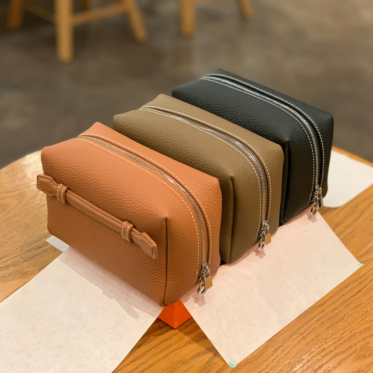 2026新款收纳化妆包手工蜡线牛皮手提小方包拉链手拿女包真皮小包,箱包皮具/热销女包/男包,小方包,淘宝优惠券,粉丝福利购,淘宝优惠卷