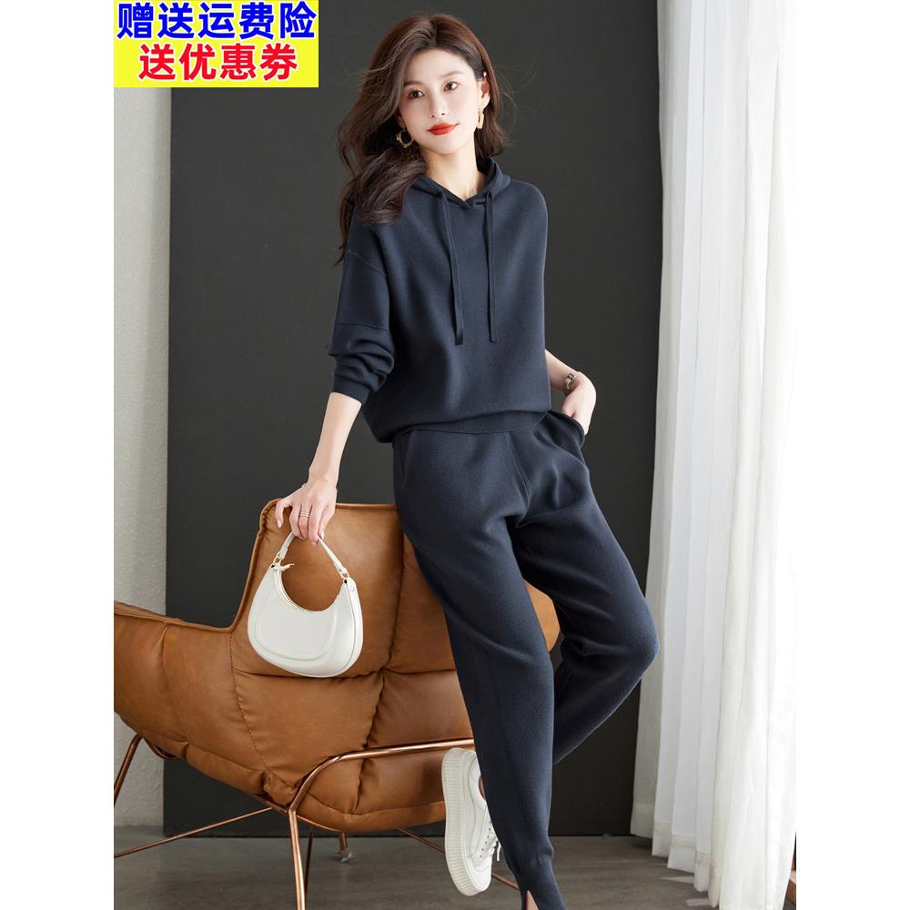 春秋套装女款2025新款时尚套装名牌女士超火卫衣休闲运动套装洋气