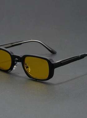 小众磨砂黑小框太阳镜防蓝光眼镜