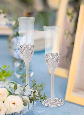 WINKO 创意摆件 欧式家居装饰品结婚礼物客厅现代桌面 永恒香槟杯