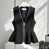 马甲2026新款 小个子叠穿独特超好看黑色马夹短外套女 今年流行爆款