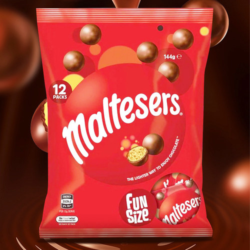 澳洲进口Maltesers麦丽素麦提莎脆心牛奶巧克力独立袋小包装零食