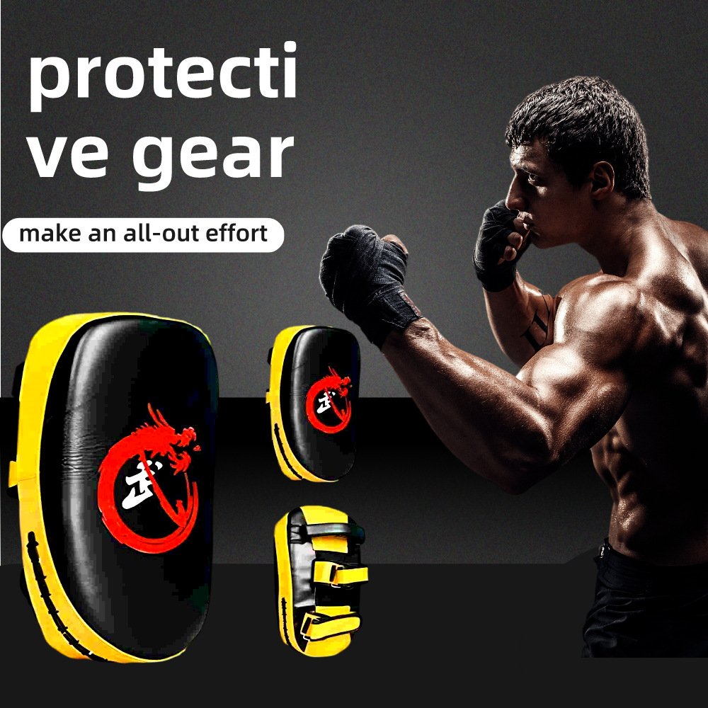 拳击弧形脚靶pu皮革加厚内胆成人儿童散打跆拳道训练器材泰靶专业