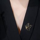 衣服领针胸花领口花朵别针 镂空蝴蝶胸针高档防走光气质固定西装