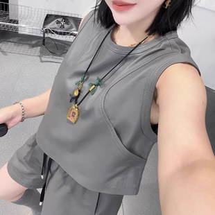 真皮马甲女2025秋季 真皮皮衣女绵羊皮拉链上衣短外套皮马夹潮 新款