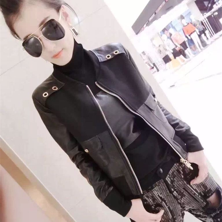 机车短款休闲夹克棒球服小皮衣