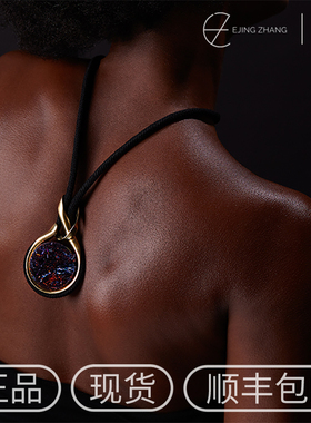 设计师品牌风金色项链吊坠