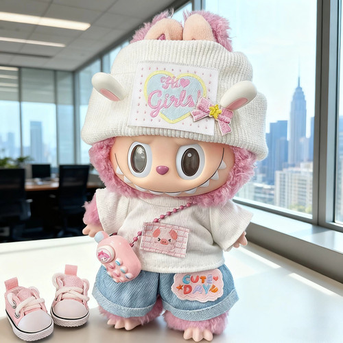 labubu娃衣一二三代17cm公仔玩偶服装前方高能忠诚幸运拉布布衣服