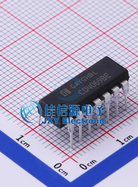 反相器     CD4069BE  HGSEMI(华冠)  DIP-14