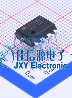 FET输入运放 TL072IP TI PDIP-8 低噪声 JFET 输入通用运算放大器