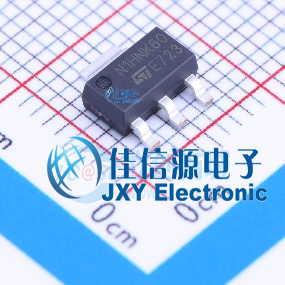场效应管(MOSFET)     STN1HNK60  ST(意法半导体)  SOT-223-3