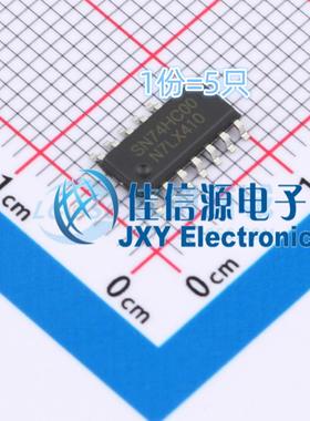 逻辑门 SN74HC00DR(LX) LX(灵星芯微) SOP-14与非门4通道2uA(5只)