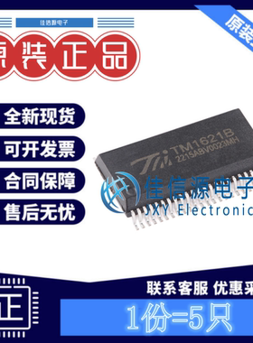 LCD驱动 TM1621B 天微 SSOP-48 电压2.4V~5.2V配置32x4bit(发5只)