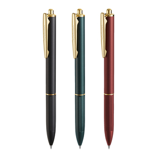 齐心中性笔水笔05宝珠走珠签字笔商务万宝龙定制宝珠笔礼盒笔签字