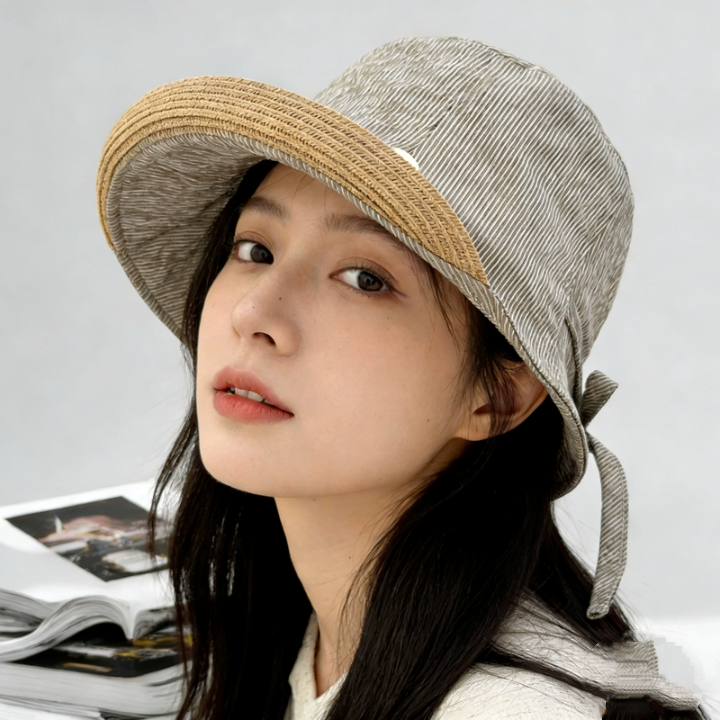 高档出口日本超轻小盆帽女卷边草边防晒遮阳帽2026春夏新款帽子