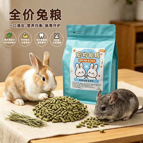 兔用全价颗粒饲料幼兔开口育肥