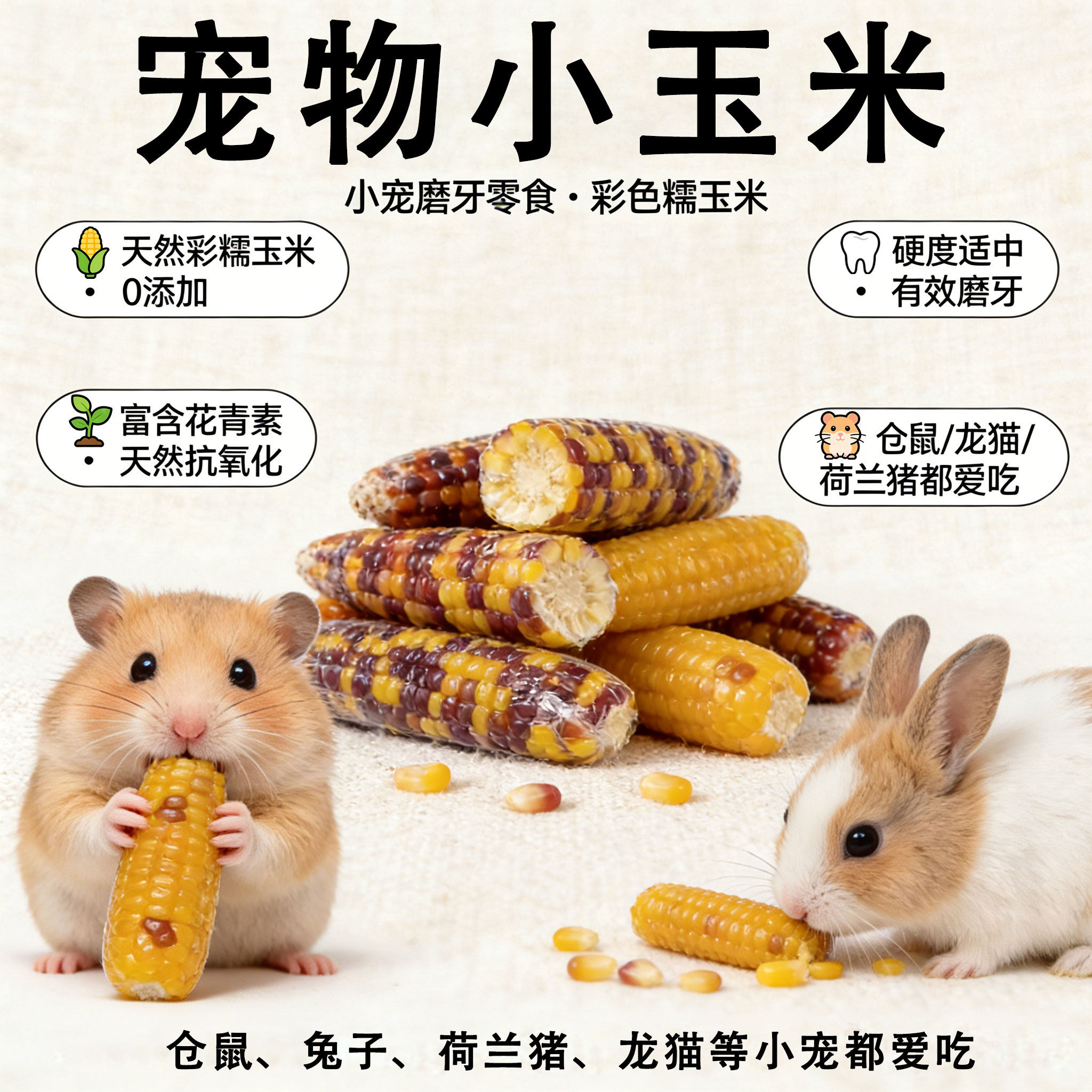 仓鼠金丝熊专用磨牙棒玉米零食