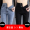 Retro blue three button non plush pencil pants (Spring and Autumn styles)+black three button non plush pencil pants (Spring and Autumn styles)