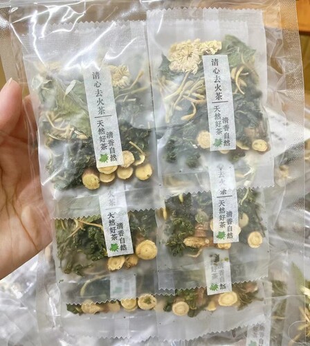 手工清心去火茶金银花胎菊花甘草清热解毒火凉茶女生去痘花茶茶包