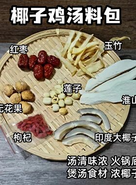 椰子鸡煲火锅底料煲汤料包广东清补凉配料包冬季炖汤海椰皇炖鸽子