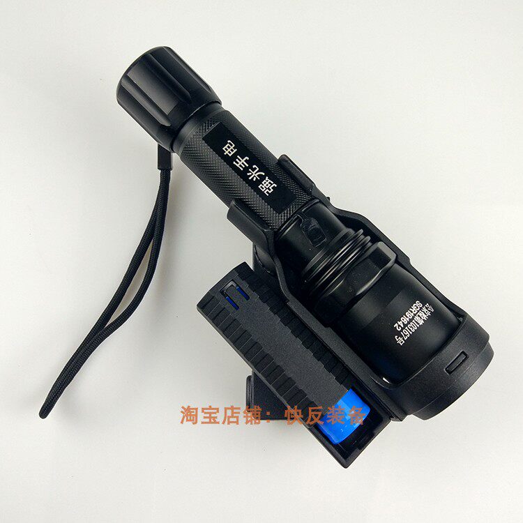 战术强光手电套快拔套腰挂侧开电筒套360旋转白色腰封molle附件包