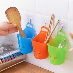 可爱壁挂式笑脸收纳篮多用厨房挂篮塑料吊篮桌面收纳篮子浴室挂篮