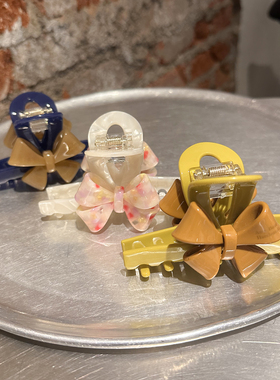 notd饰品韩国东大门气质蝴蝶结设计感抓夹发夹后脑勺发抓头饰发饰