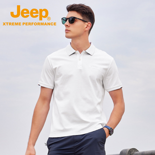 Jeep Xtreme Performance户外高端男士凉感POLO衫吸湿快干弹力T恤