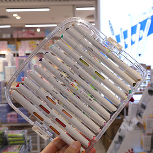 掌握软双头24色丙烯马克笔小学生可叠色刀头儿童不透颜料48色画笔