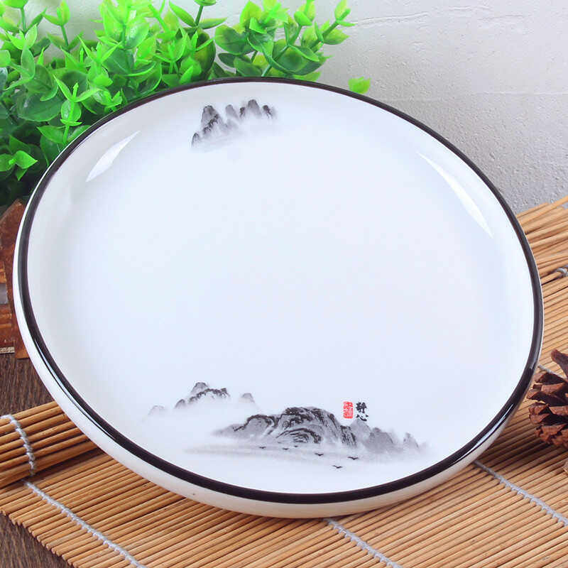 中式陶瓷盘子凉菜盘热菜盘菜盘子牛排西餐盘家用平盘饭店酒店圆盘,餐饮具,盘,淘宝优惠券,粉丝福利购,淘宝优惠卷