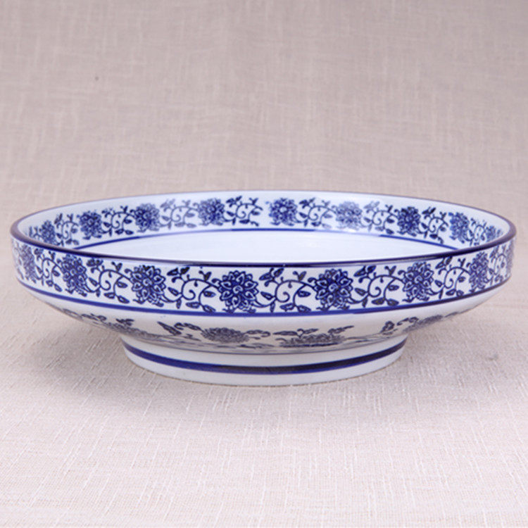 复古青花陶瓷麻辣香锅汤菜碗大号水煮肉水煮鱼盆剁椒鱼头盘米饭碗