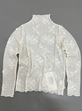 法式蕾丝打底衫女春秋新款内搭高级感气质长袖上衣设计感小众T恤