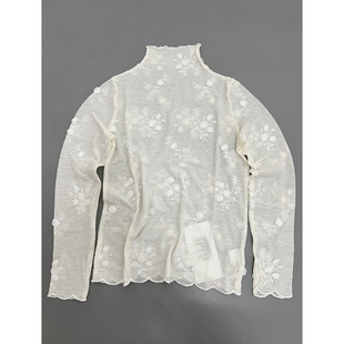 法式蕾丝打底衫女春秋新款内搭高级感气质长袖上衣设计感小众T恤