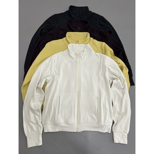 奥绒双拉链立领卫衣女春秋新款宽松休闲百搭开衫外套纯色百搭上衣