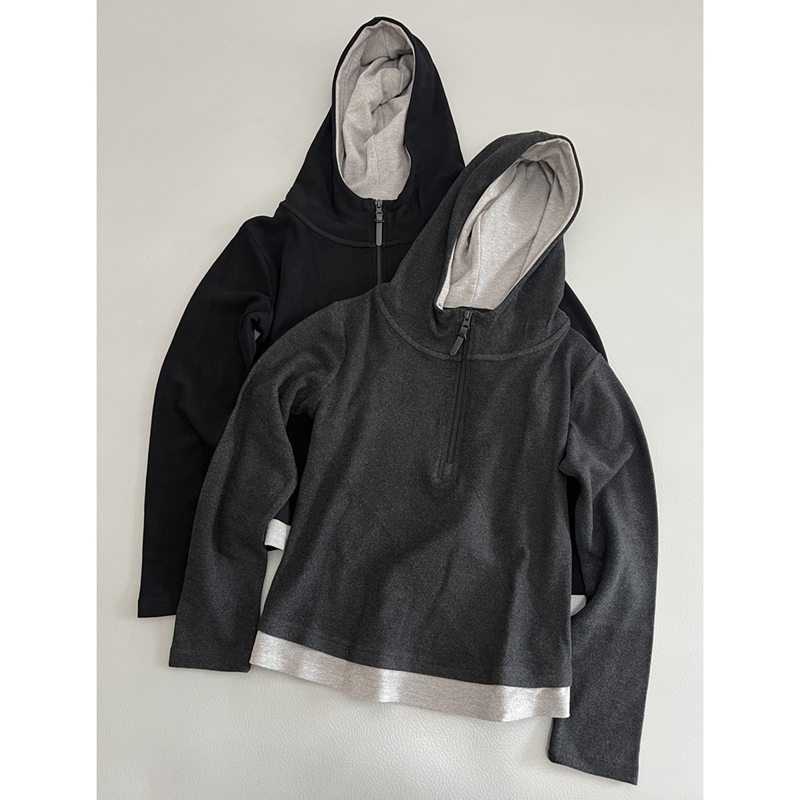 假两件女士长袖半拉链通勤新款