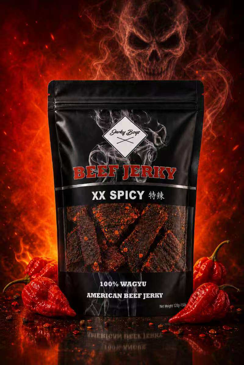 AmericanBeefJerky-Jerky Boyz American beef jerky protein, oil-free pure meat beef thumbnail 6
