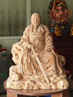 现货 木雕神像真武大帝北极四圣玄天荡魔天尊上帝公家居玄关摆件