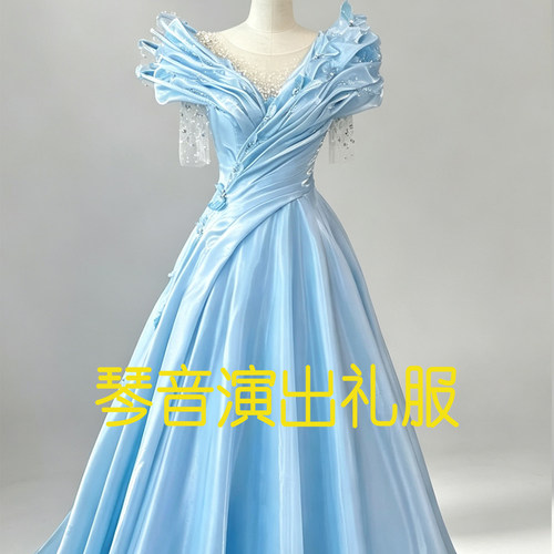 定制学生艺考美声独唱礼服高级感